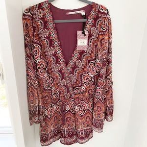 Chelsea & Violet Wine & Roses Romper